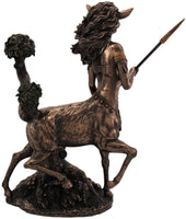 PTC 10.75 Inch Dryad Grecian Goddess with Spear Resin Statue Figurine