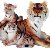 Pacific Giftware Wildlife Bengal Tiger With Cubs Big Cat 12.5 Inch Lifelike Collectible Figurine Statue Home Decor Gift