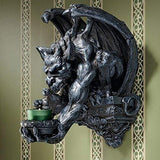 Menacing Winged Gargoyle Candle Holder Wall Sconce Sculpture Wall Decor 12.5 Inches