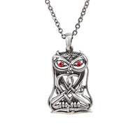 CELTIC NIGHT SHADE OWL NECKLACE PENDANT PEWTER ALLOY