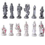 Crusader VS Ottoman Chess Set With Glass Board