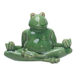 Pacific Giftware PT Meditation Lotus Pose Yoga Frog Ceramic Outdoor Figurine