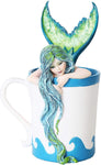 PTC 5.25 Inch Morning Bliss Mermaid in Coffee Cup Statue Figurine