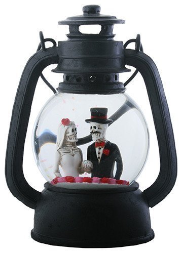 YTC Summit 8693 Lantern Water Globe Bride & Groom Bust with LED Light - 7.5 H in.