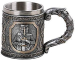 PT Medieval Knight Collectible Resin Figurine Drinkable Coffee Mug with Removable Stainless Steel Inner