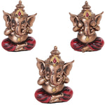COLORFUL SEE HEAR SPEAK NO EVIL GANESHA EASTERN ENLIGHTENMENT LORD SCULPTURE