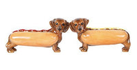 Pacific Giftware Adorable Hot Dog Buns Doxies Ketchup Mustard Salt and Pepper Shaker Set Cute Dachshund Wiener Dog Tabletop Decoration SP Set