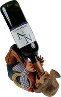 11.25 Inch Rugged Cowboy Guzzler Wine Holder Statue Figurine