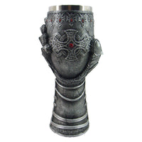 Pacific Giftware Medieval Knight Celtic Cross Gauntlet Style Wine Goblet 9" H