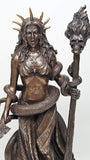 Greek Witchcraft Pagan Hecate Statue Bronze Patina