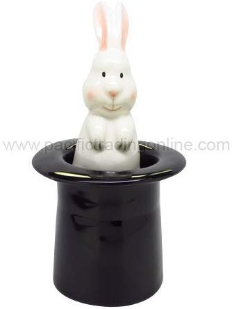 Rabbit in Hat Attractives Salt Pepper Shaker Made of Ceramic