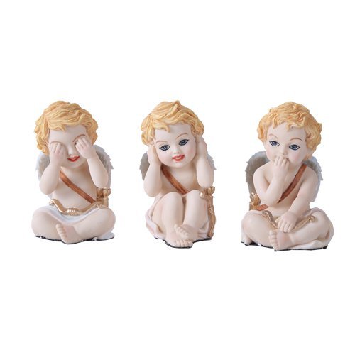 Pacific Giftware 3.5 inches See, Hear, Speak No Evil Love Cupids [Set of 3]