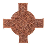 Pacific Giftware Elemental Celtic Cross Wall Sculpture Decor Wood Finish by Maxine Miller 11.25 Inch L