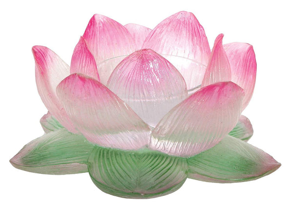 Clear Lotus Votive Holder Collectible Figurine