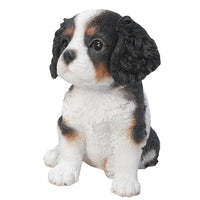 Pacific Giftware Adorable Seated King Charles Spaniel Puppy Collectible Figurine Amazing Dog Likeness Hand Painted Resin 6.5 inch Figurine Great for Dog Lovers Tabletop Decor