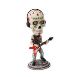 7 Inch Day of The Dead Bobblehead Guitarist Painted Figurine