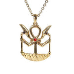 EGYPTIAN ANKH GOLDEN NECKLACE PENDANT PEWTER ALLOY