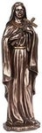PTC 10 Inch Saint Therese with Cross Bronze Finish Statue Figurine
