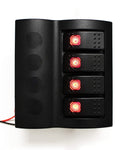 Bandc 4 Gang Marine Boat Bridge Control Switch Panel with LED Rocker Circuit Breaker