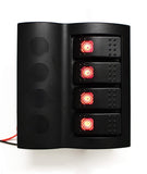 Bandc 4 Gang Marine Boat Bridge Control Switch Panel with LED Rocker Circuit Breaker
