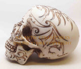 TRIBAL HOMOSAPIEN SKULL STATUE FIGURINE HUMAN SKELETON HEAD HALLOWEEN DECOR
