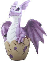 YTC Purple Baby Dragon with Black Striped Nose in Cracked Eggshell