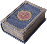 Pacific Trading Handpainted Resin Antique-Look Freemason Masonic Symbol Book-Shaped Box