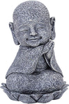 SUMMIT COLLECTION Seated Jizo with Head Titled and Clasped Hands