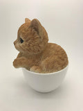Pacific Giftware Adorable Teacup Pet Pals Cat Kittens Collectible Figurine 5.75 Inches