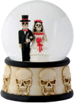 3.5 Inch Cold Cast Resin Day of the Dead Wedding Couple Water Globe