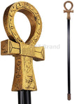 ABZ Brand Egyptian Ankh Hieroglyphic Skull Decorative Walking Cane 36"