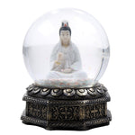 Eastern Deity Kuan Yin Goddess of Compassion and Mercy Meditation Altar Collectible Water Globe Home Decorative Gift Item