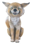 YTC Brown and White Smiling Coyote TeeHee Decorative Figurine Statue