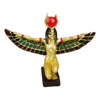 12pcs Ancient Egyptian Removable Miniature Figurine Set w/ Pyramid Display- King Tut, Nefertiti, Anubis, Isis, Bastet, Horus