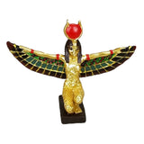 12pcs Ancient Egyptian Removable Miniature Figurine Set w/ Pyramid Display- King Tut, Nefertiti, Anubis, Isis, Bastet, Horus