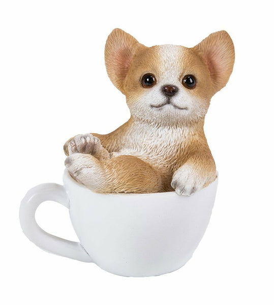Chihuahua Puppy Adorable Mini Teacup Pet Pals Puppy Collectible Figurine 3.25 In