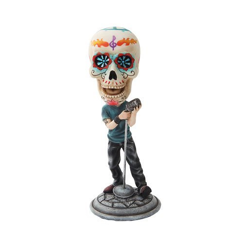 7 Inch Day of The Dead Bobblehead Lead Singer Painted Figurine