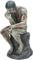 PTC Pacific Giftware Sitting Skeleton Zombie Thinker Statue Figurine, 8" H, Resin Painted