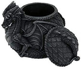 Pacific Giftware Medieval Stone Dragon Lidded Trinket Jewelry Box Decorative Keepsake Box Round