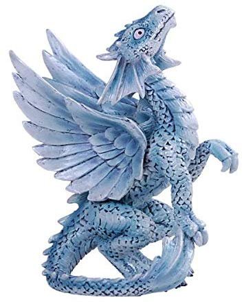 Pacific Giftware Anne Stokes Age of Dragons Iced Blue Wind Dragon Wyrmling Home Tabletop Decorative Resin Figurine