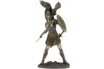 Athena (Minerva) & Owl Greek Roman Goddess of Wisdom Statue, Real Bronze Powder Cast Sculpture 12-inch