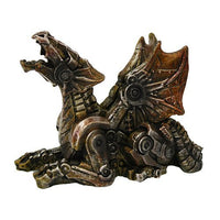 Small Steampunk Dragon Collectible Statue Made of Polyresin