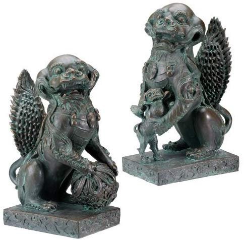 Frank Lloyd Wright Foo Lions Figurine