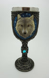 Lone Alpha Gray Wolf Celtic Magic Wine Chalice Goblet