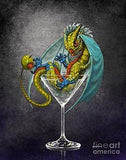 Fantasy Martini Dragon Collectible Figurine Drinks & Dragons Collection by Stanley Morrison 8.5"H