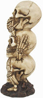 Things2Die4 See No Evil, Hear No Evil, Speak No Evil Stacked Skulls