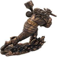 PTC Mighty Thor with Hammer Norse Mythology God Resin Statue Figurine