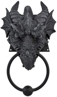 Gothic Dragon Door Knocker Cast Iron Finish
