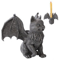 Cat Gargoyle Candle Holder Home Decor Statue Made of Polyresin