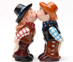 Cowboy and CowgirlMagnetic Ceremic Salt and Pepper Shakers